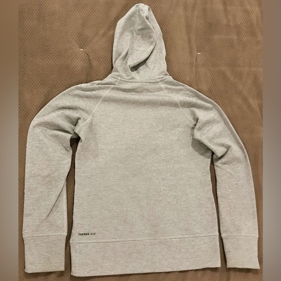 Nike Therma-Fit Heather Grey with Black Logo Thumb-Hole Pullover Hoodie - S - Picture 5 of 7